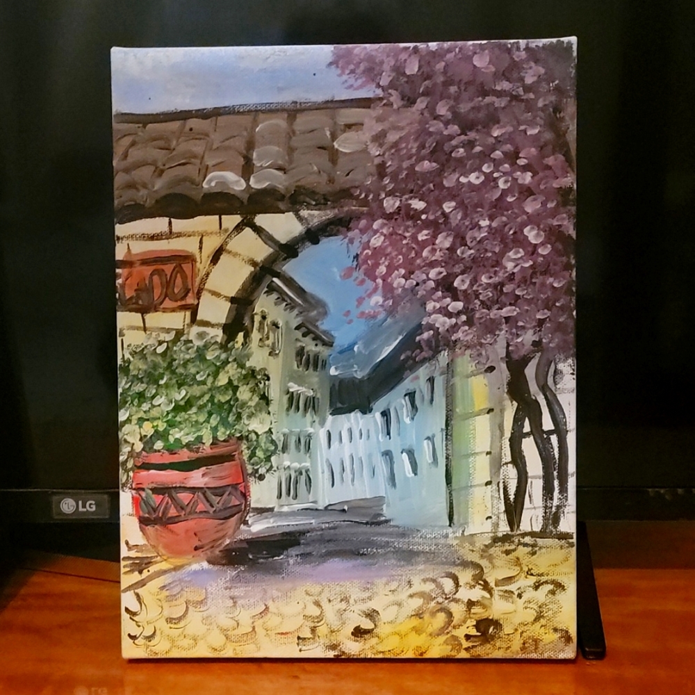 Acrylic art on canvas.